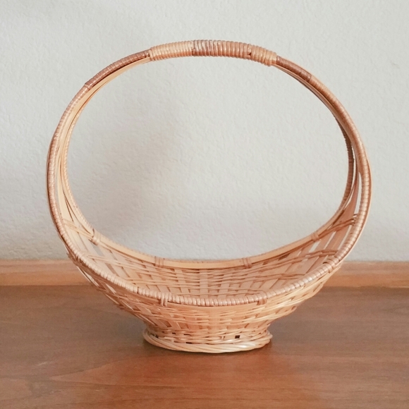 Vintage Boho Round Basket